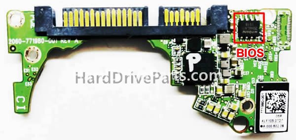 Swap bios chip on Western Digital PCB Board 2060-771980-001