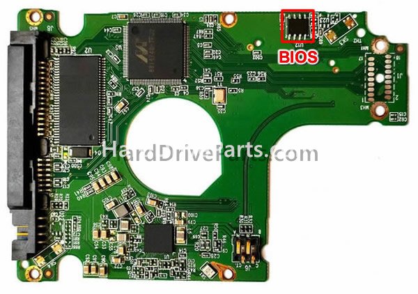 Swap bios chip on Western Digital PCB Board 2060-800025-001
