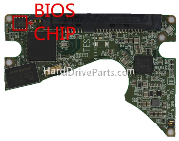 Swap bios chip on WD PCB Board 2060-800036-000