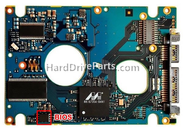 Swap bios chip on Fujitsu PCB Board CA26343-B84304BA