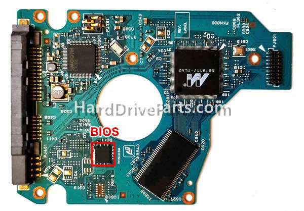 Swap bios chip on Toshiba PCB Board G002872A