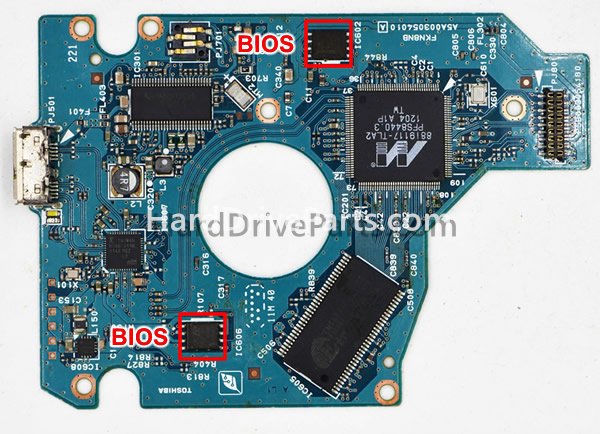 Swap bios chip on Toshiba PCB Board G003054A