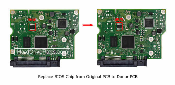 Hard Drive PCB BIOS chip