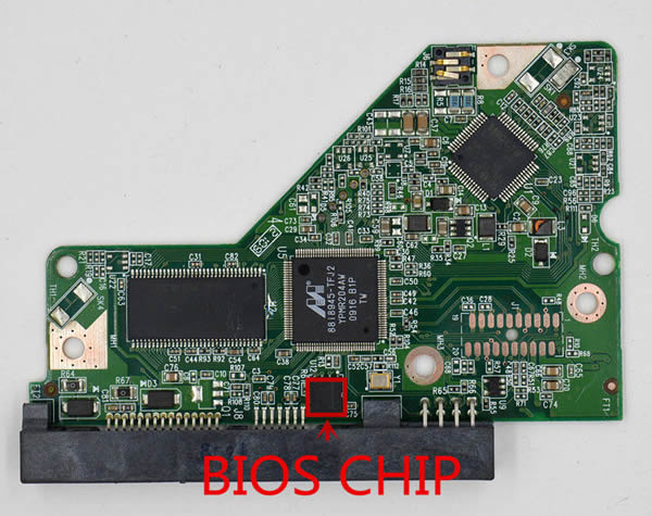 Western digital PCB 2060-701640-001's BIOS chip